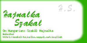 hajnalka szakal business card